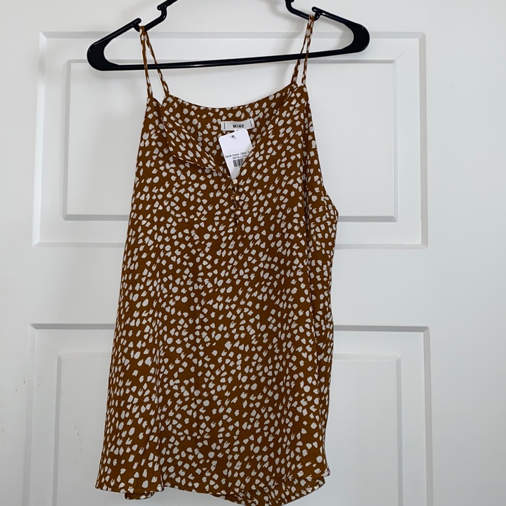 Cognac 3 button Cami